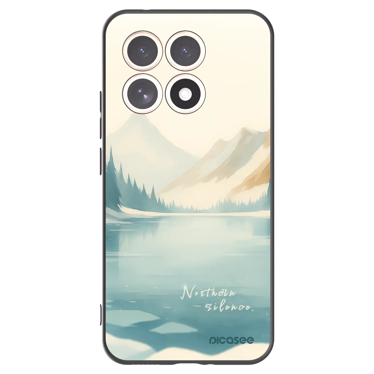 Picasee silikonowe czarne etui na Xiaomi 15T - NOTHERN SILENCE