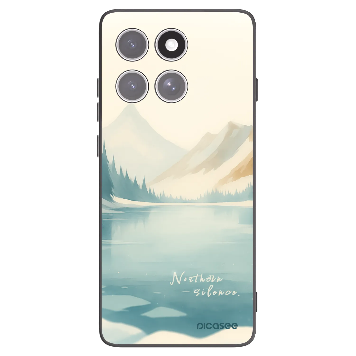 Picasee silikonowe czarne etui na Motorola Edge 60 Fusion - NOTHERN SILENCE