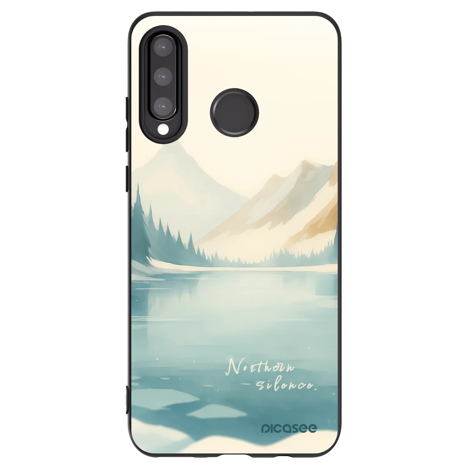 Picasee silikonowe czarne etui na Huawei P30 Lite - NOTHERN SILENCE