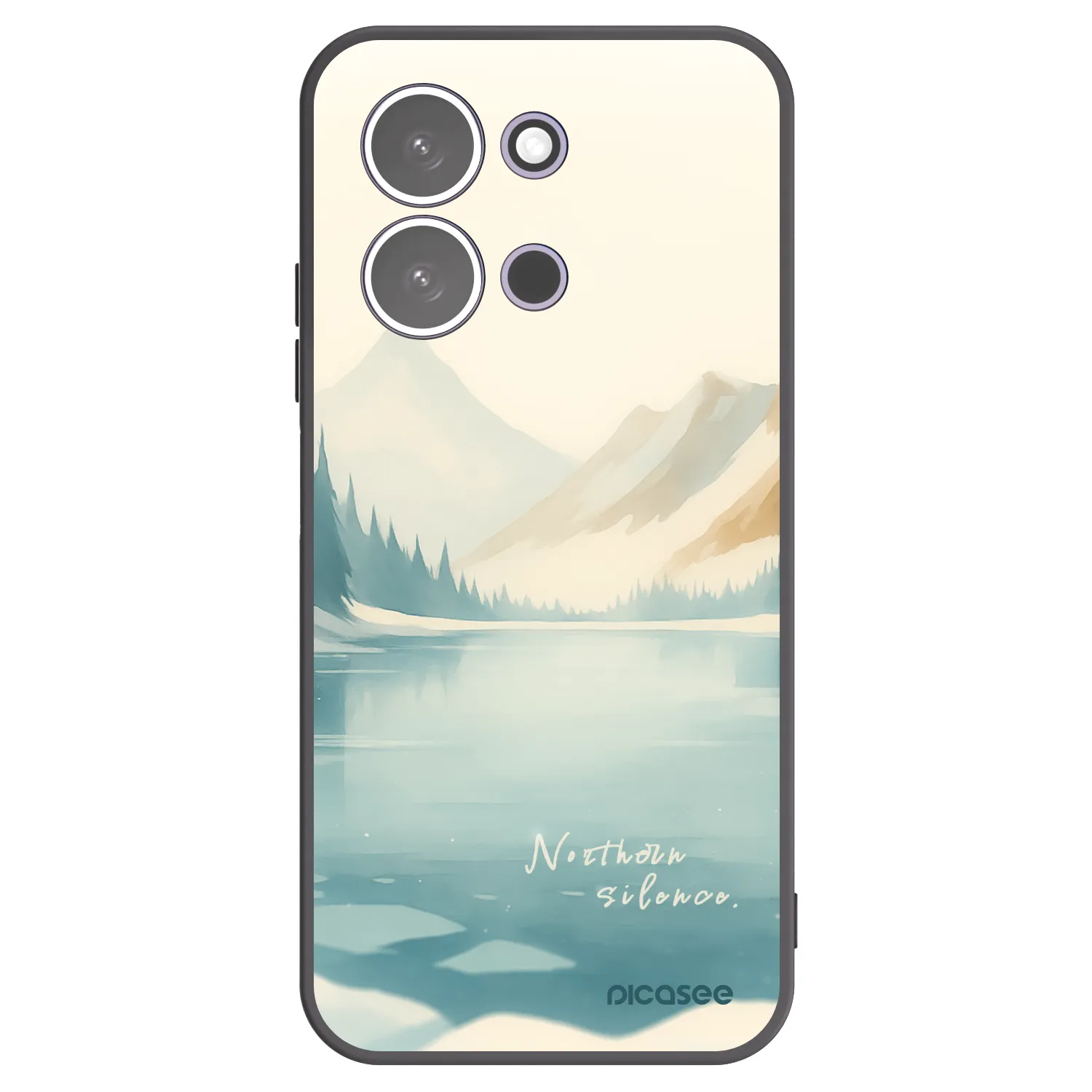 Picasee silikonowe czarne etui na Xiaomi Redmi 15C 5G - NOTHERN SILENCE