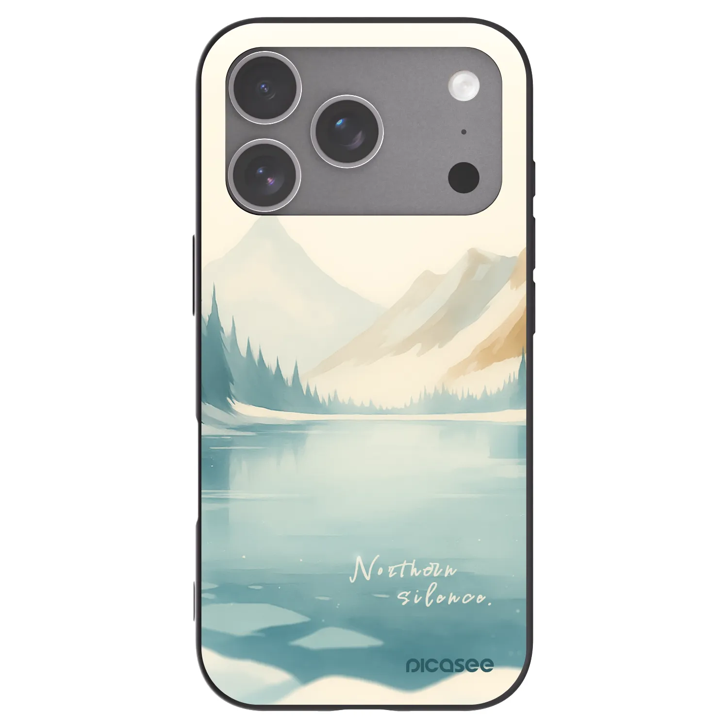 Picasee silikonowe czarne etui na Apple iPhone 18 Pro - NOTHERN SILENCE