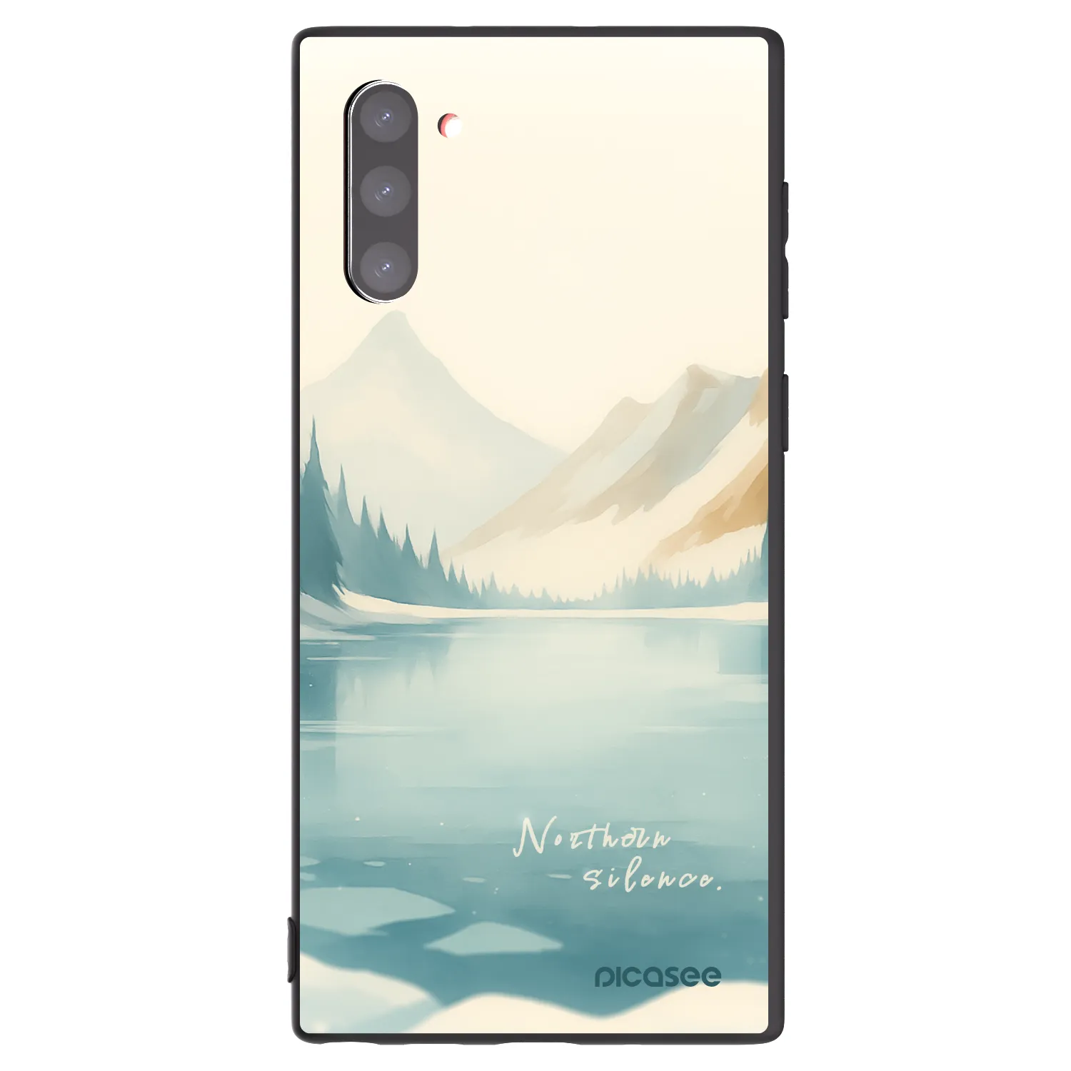Picasee silikonowe czarne etui na Samsung Galaxy Note 10 N970F - NOTHERN SILENCE