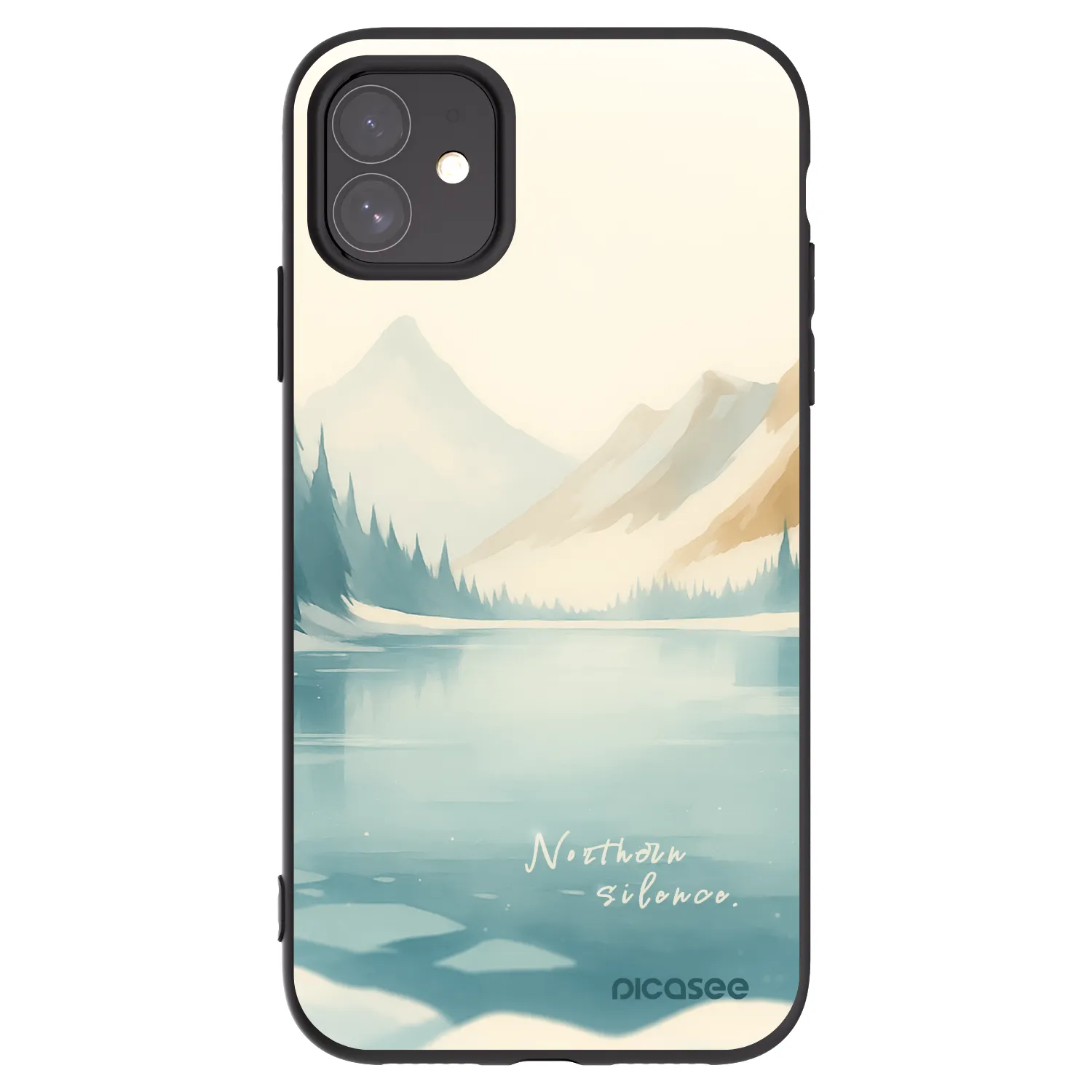 Picasee silikonowe czarne etui na Apple iPhone 11 - NOTHERN SILENCE