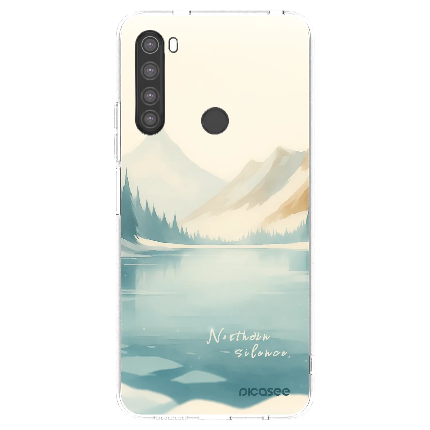 Picasee silikonowe przeźroczyste etui na Xiaomi Redmi Note 8 - NOTHERN SILENCE