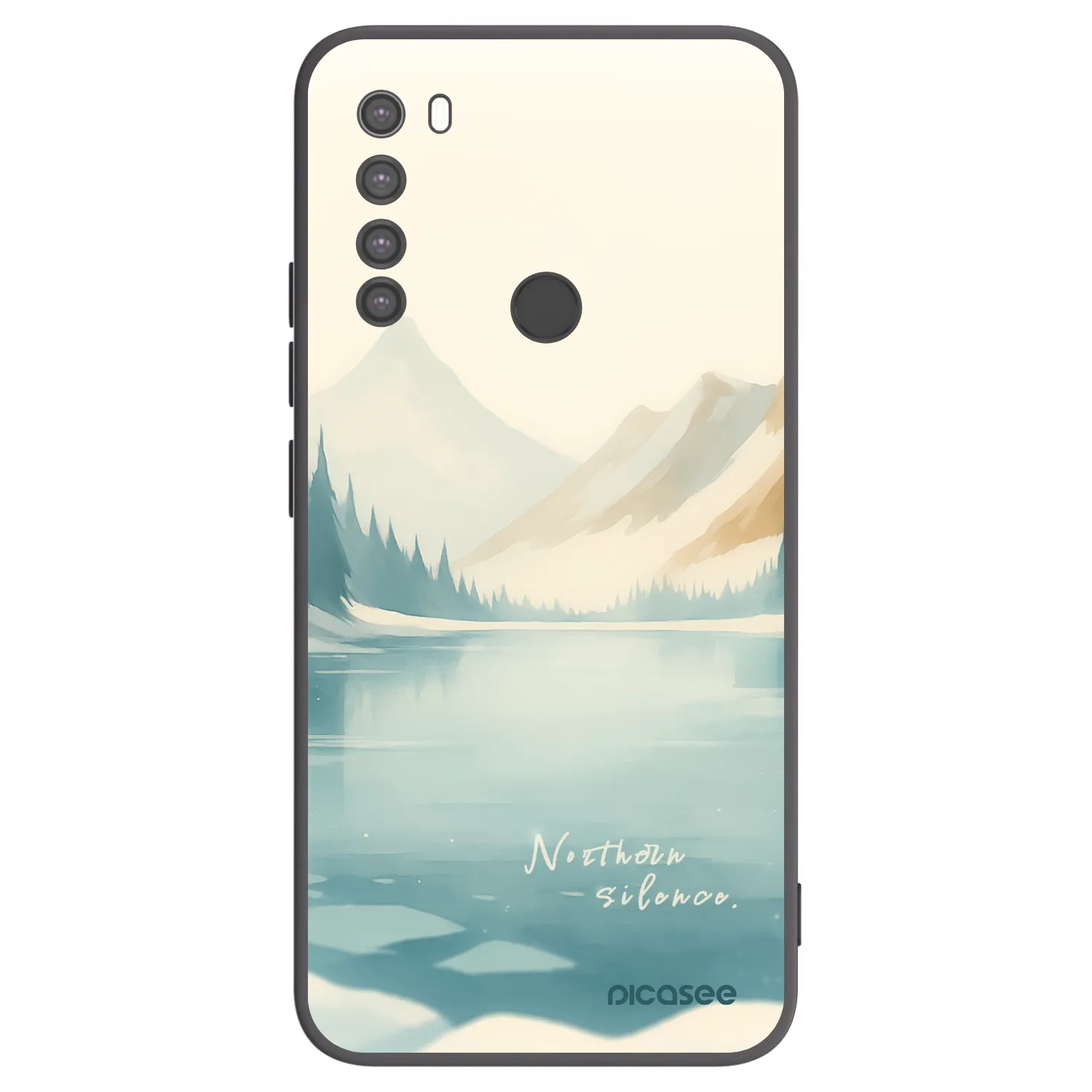 Picasee silikonowe czarne etui na Xiaomi Redmi Note 8 - NOTHERN SILENCE