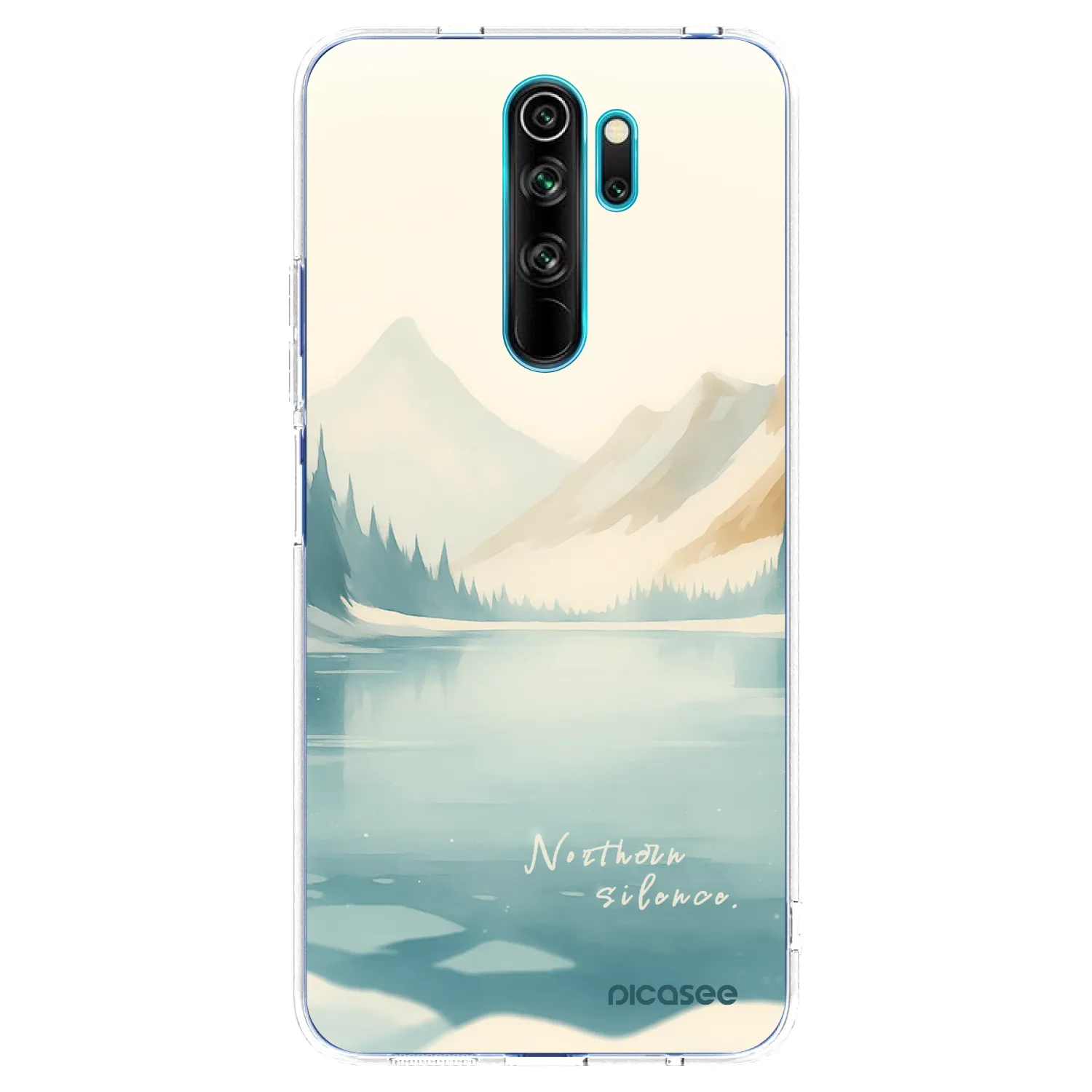 Picasee silikonowe przeźroczyste etui na Xiaomi Redmi Note 8 Pro - NOTHERN SILENCE