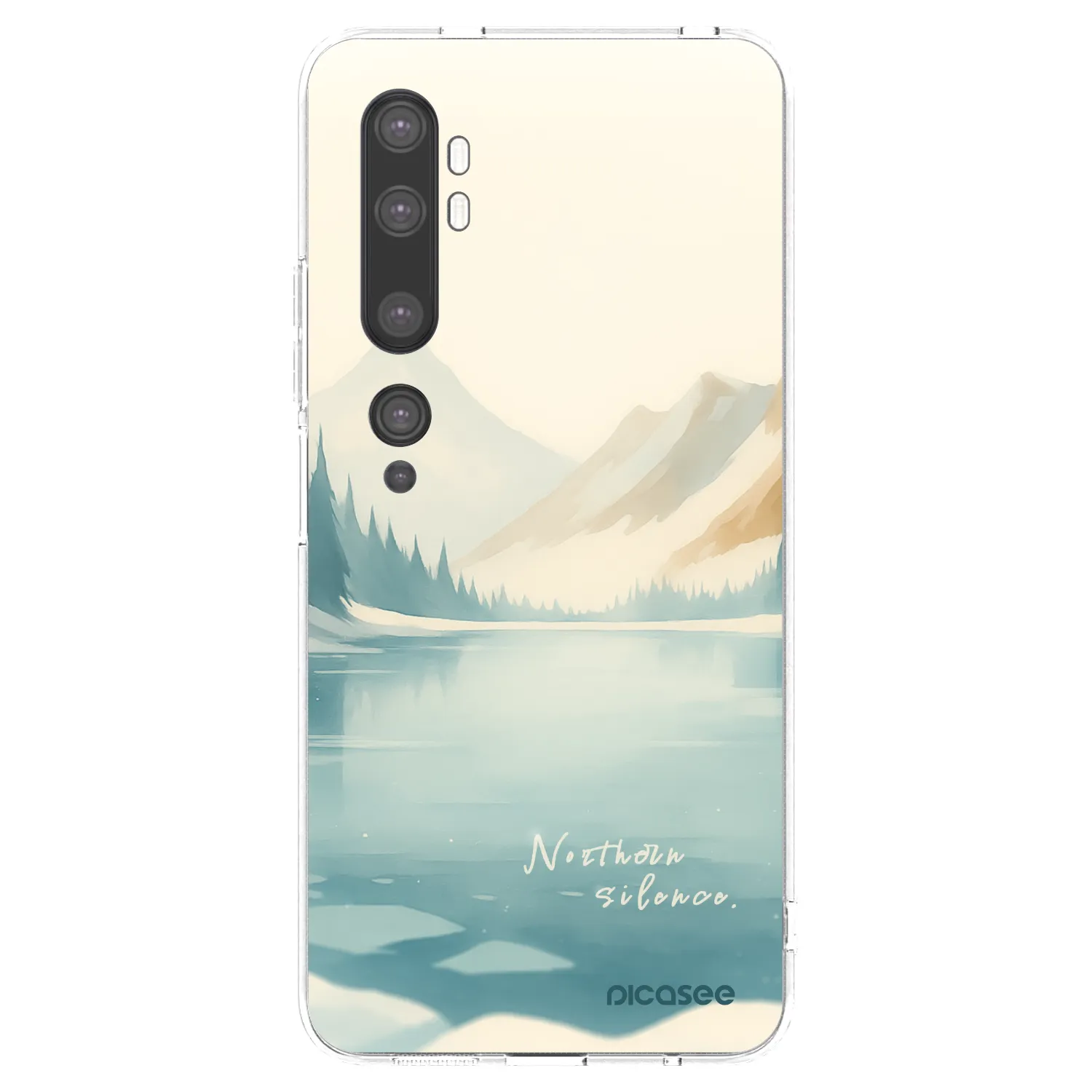 Picasee silikonowe przeźroczyste etui na Xiaomi Mi Note 10 (Pro) - NOTHERN SILENCE