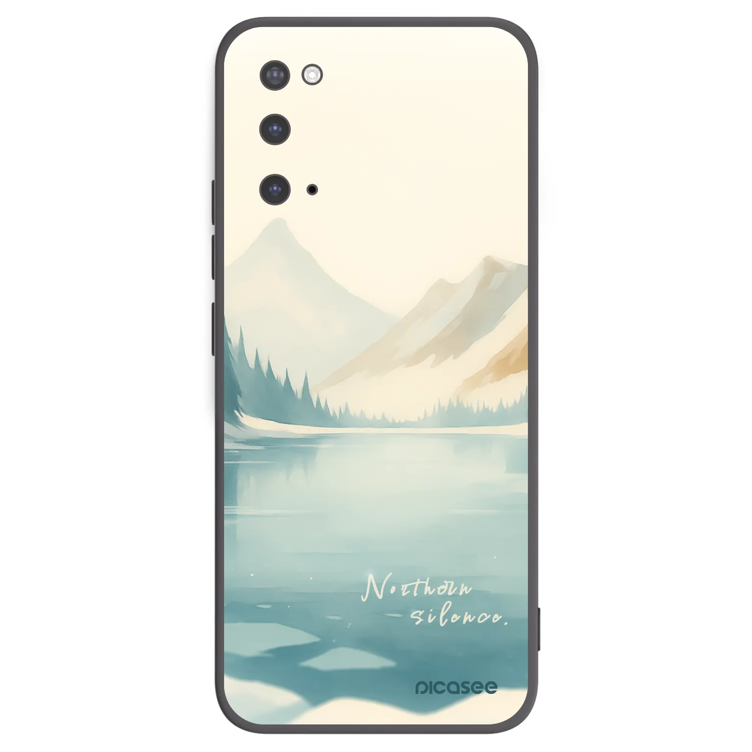 Picasee silikonowe czarne etui na Samsung Galaxy S20 G980F - NOTHERN SILENCE