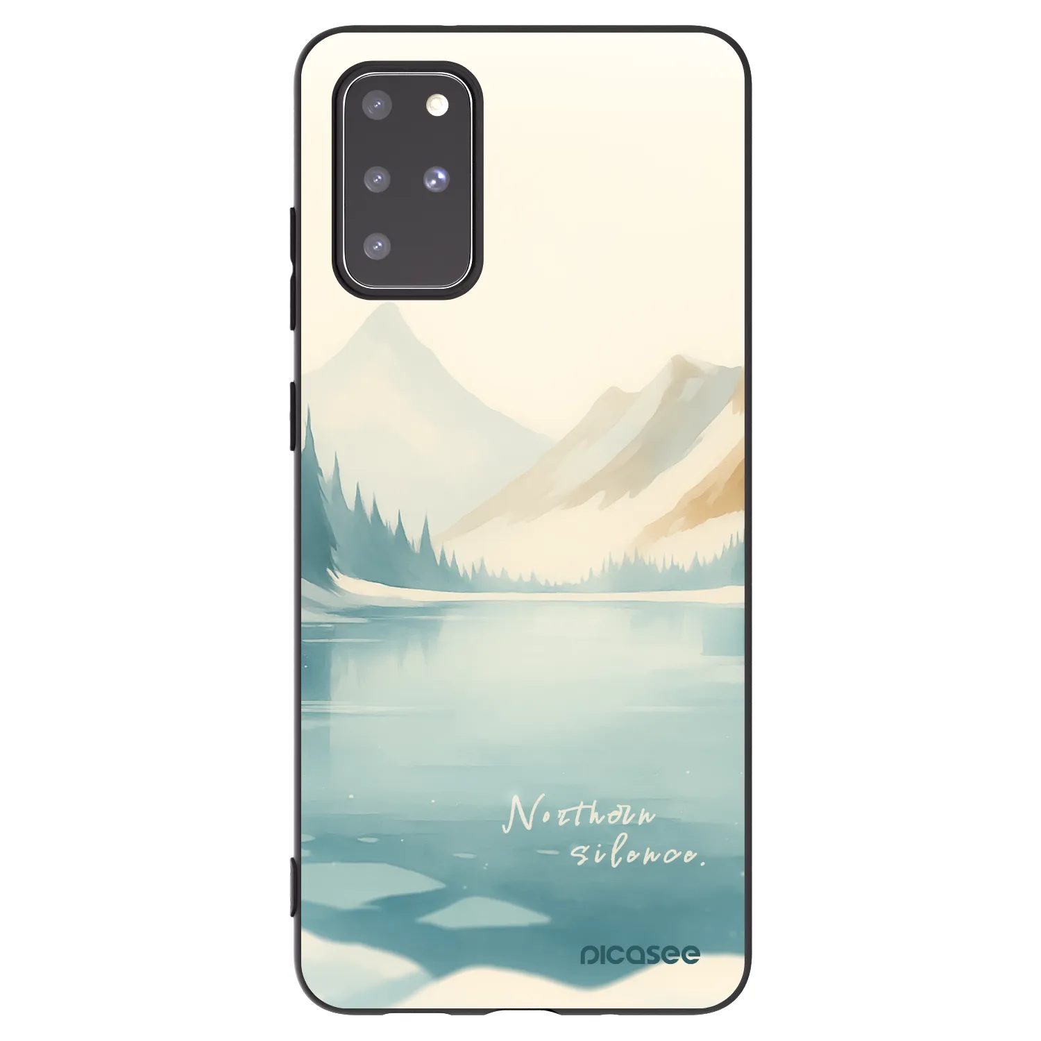 Picasee silikonowe czarne etui na Samsung Galaxy S20+ G985F - NOTHERN SILENCE