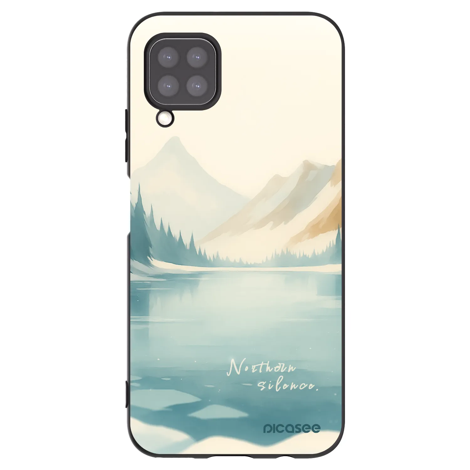 Picasee silikonowe czarne etui na Huawei P40 Lite - NOTHERN SILENCE