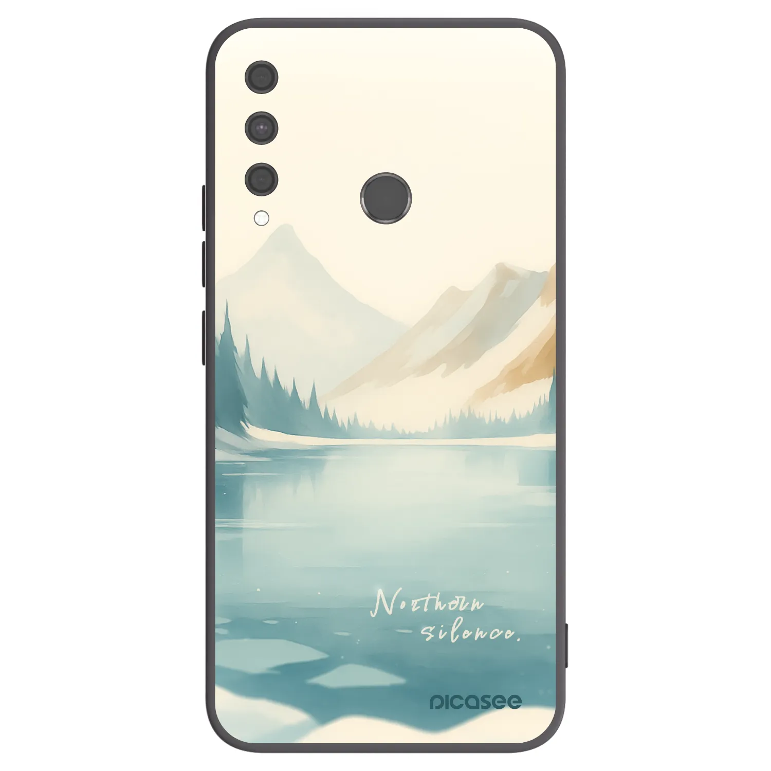 Picasee silikonowe czarne etui na Huawei P40 Lite E - NOTHERN SILENCE