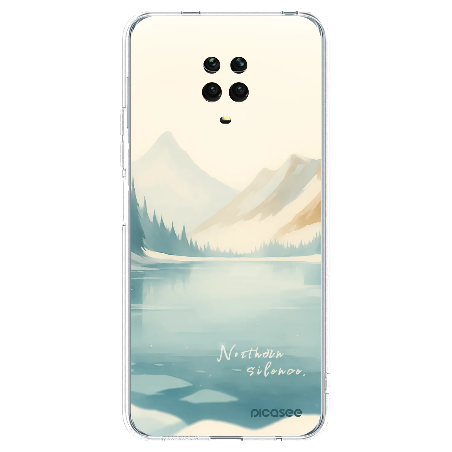 Picasee silikonowe przeźroczyste etui na Xiaomi Redmi Note 9 Pro - NOTHERN SILENCE