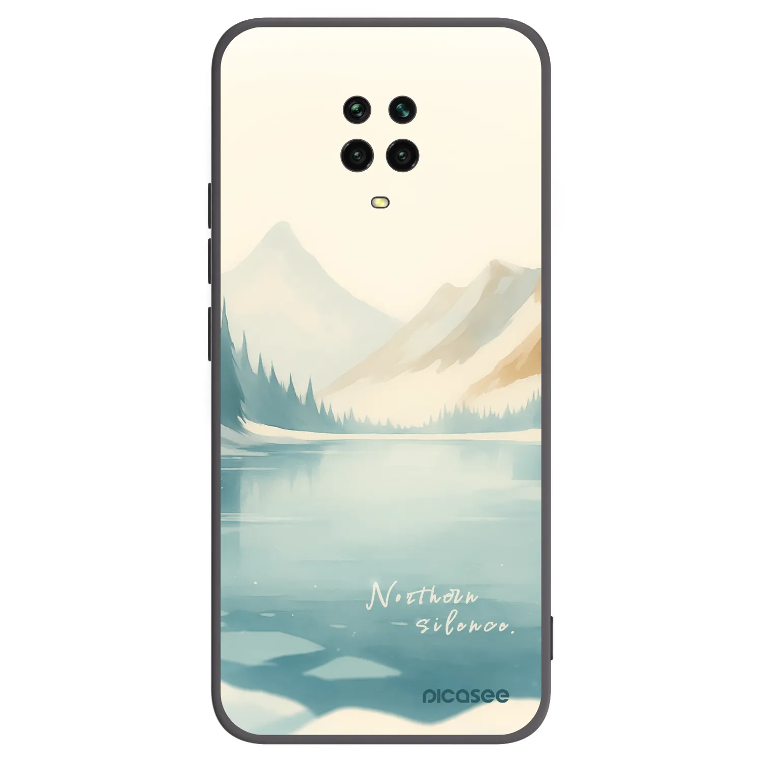 Picasee silikonowe czarne etui na Xiaomi Redmi Note 9 Pro - NOTHERN SILENCE