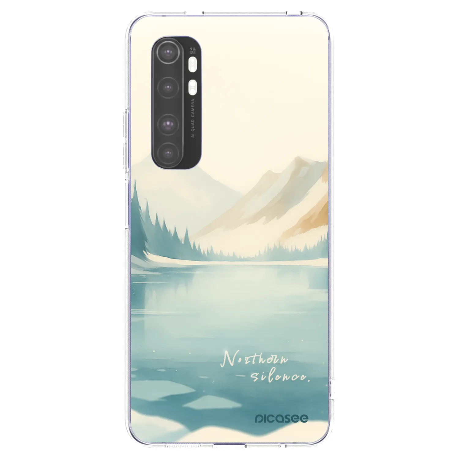 Picasee silikonowe przeźroczyste etui na Xiaomi Mi Note 10 Lite - NOTHERN SILENCE