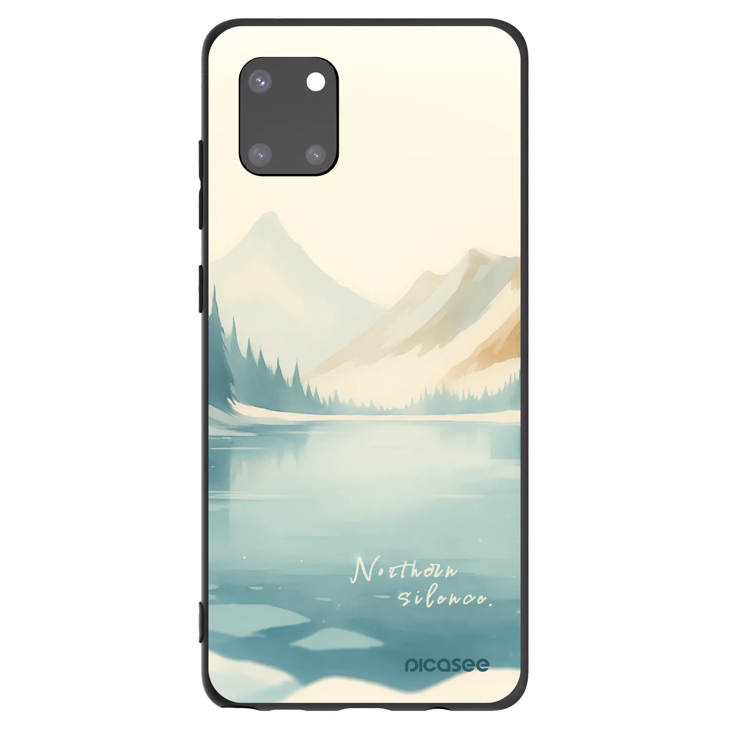 Picasee silikonowe czarne etui na Samsung Galaxy Note 10 Lite N770F - NOTHERN SILENCE