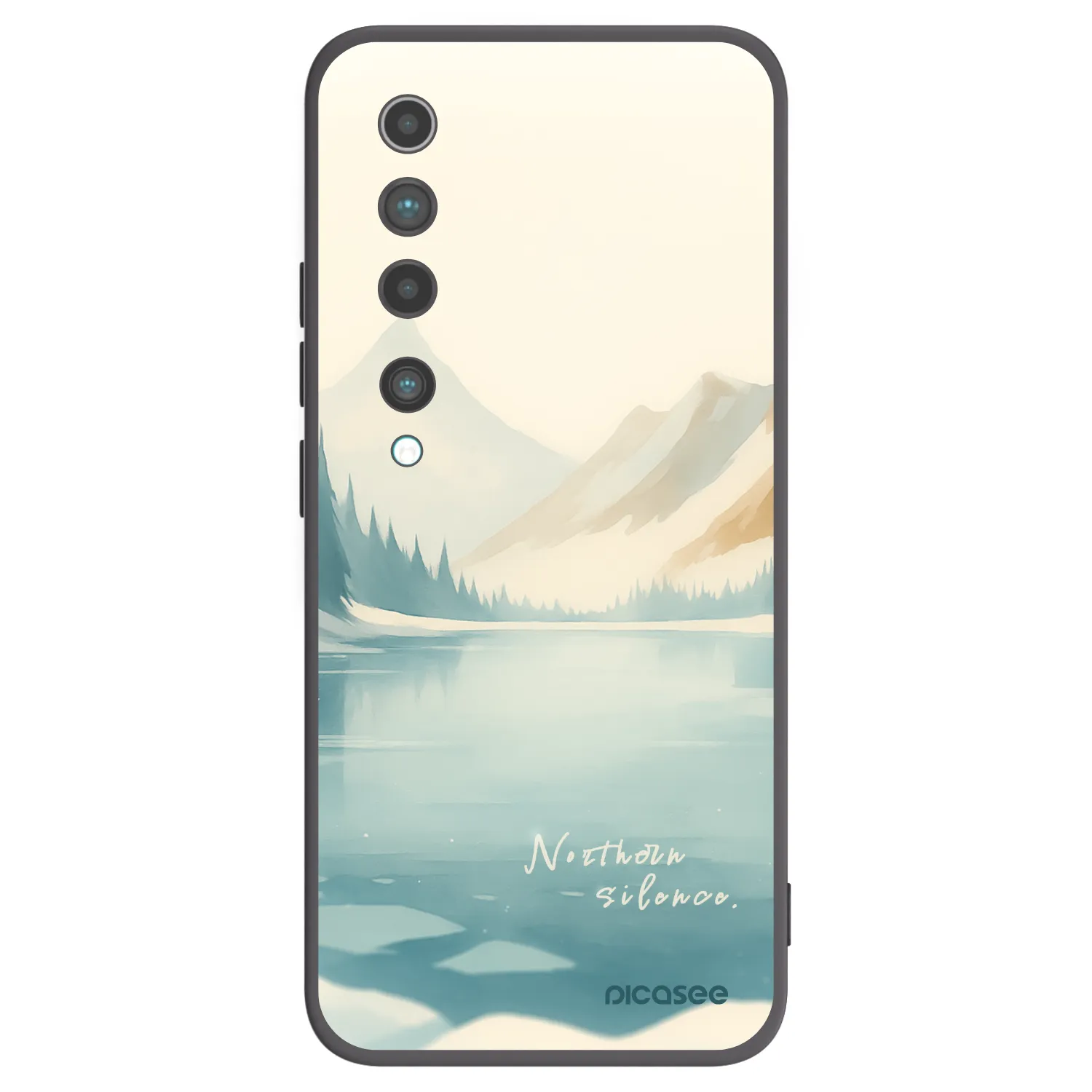Picasee silikonowe czarne etui na Xiaomi Mi 10 - NOTHERN SILENCE