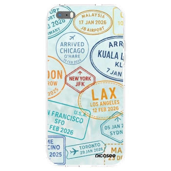 Picasee silikonowe przeźroczyste etui na Apple iPhone 5/5S/SE - PASSPORT EDITION