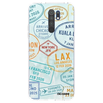 Picasee silikonowe przeźroczyste etui na Xiaomi Redmi 9 - PASSPORT EDITION