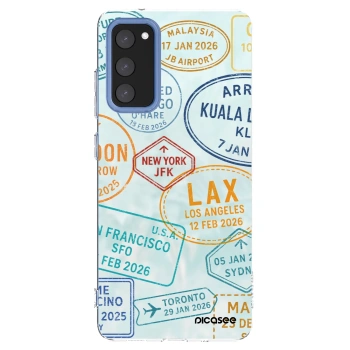 Picasee silikonowe przeźroczyste etui na Samsung Galaxy S20 FE - PASSPORT EDITION