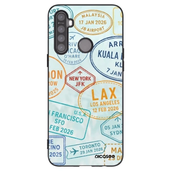 Picasee silikonowe czarne etui na Realme 6i - PASSPORT EDITION