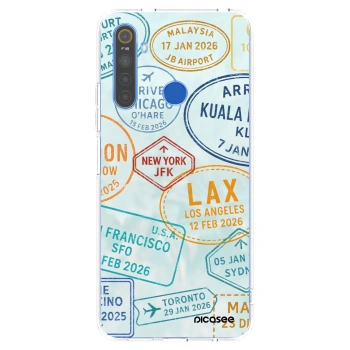 Picasee silikonowe przeźroczyste etui na Realme 5 - PASSPORT EDITION