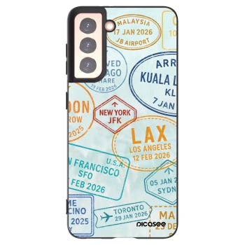 Picasee silikonowe czarne etui na Samsung Galaxy S21 5G G991B - PASSPORT EDITION