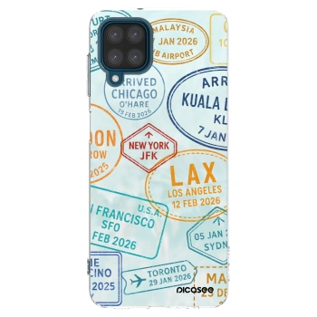 Picasee silikonowe przeźroczyste etui na Samsung Galaxy A12 A125F - PASSPORT EDITION