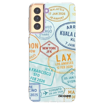 Picasee silikonowe przeźroczyste etui na Samsung Galaxy S21+ 5G G996F - PASSPORT EDITION