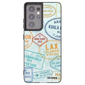 Picasee silikonowe czarne etui na Samsung Galaxy S21 Ultra 5G G998B - PASSPORT EDITION