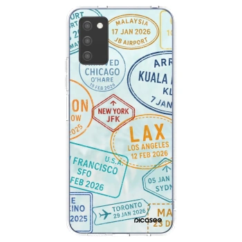 Picasee silikonowe przeźroczyste etui na Samsung Galaxy A02s A025G - PASSPORT EDITION
