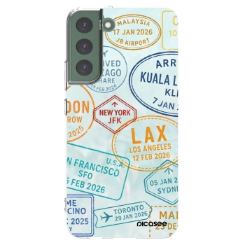 Picasee silikonowe przeźroczyste etui na Samsung Galaxy S22+ 5G - PASSPORT EDITION