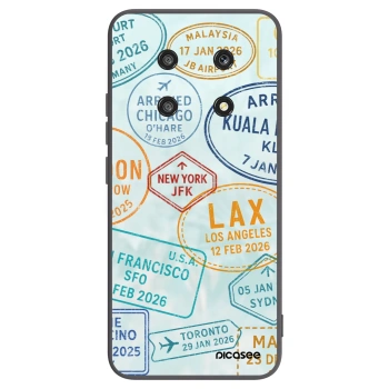 Picasee silikonowe czarne etui na Honor Magic4 Lite 5G - PASSPORT EDITION
