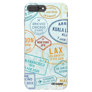 Picasee silikonowe przeźroczyste etui na Apple iPhone 8 Plus - PASSPORT EDITION