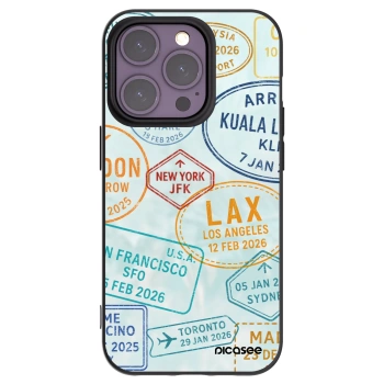 Picasee silikonowe czarne etui na Apple iPhone 14 Pro - PASSPORT EDITION