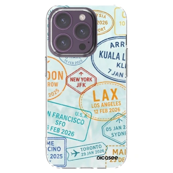 Picasee silikonowe przeźroczyste etui na Apple iPhone 14 Pro - PASSPORT EDITION