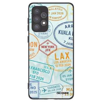 Picasee silikonowe czarne etui na Samsung Galaxy A73 5G - PASSPORT EDITION