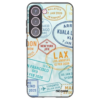 Picasee silikonowe czarne etui na Samsung Galaxy S23 5G - PASSPORT EDITION