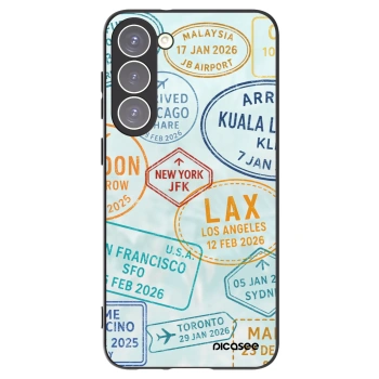 Picasee silikonowe czarne etui na Samsung Galaxy S23+ 5G - PASSPORT EDITION