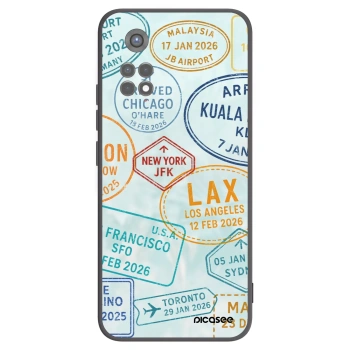 Picasee silikonowe czarne etui na Xiaomi Redmi Note 11S 5G - PASSPORT EDITION