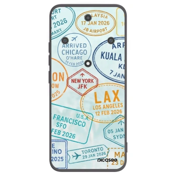 Picasee silikonowe czarne etui na Honor Magic5 Lite 5G - PASSPORT EDITION