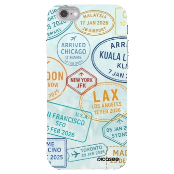 Picasee silikonowe przeźroczyste etui na Apple iPhone 6/6S - PASSPORT EDITION
