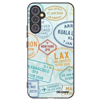 Picasee silikonowe czarne etui na Samsung Galaxy A34 5G A346B - PASSPORT EDITION