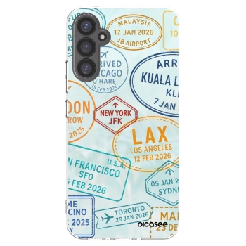 Picasee silikonowe przeźroczyste etui na Samsung Galaxy A34 5G A346B - PASSPORT EDITION