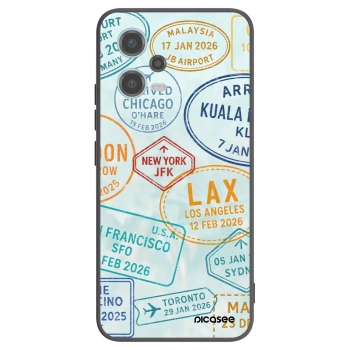 Picasee silikonowe czarne etui na Xiaomi Redmi Note 12 5G - PASSPORT EDITION