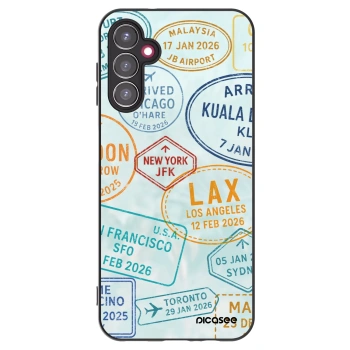 Picasee silikonowe czarne etui na Samsung Galaxy A14 5G A146P - PASSPORT EDITION