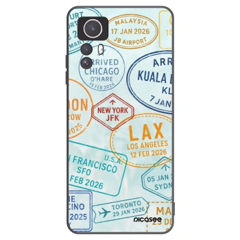 Picasee silikonowe czarne etui na Xiaomi Redmi Note 12S - PASSPORT EDITION