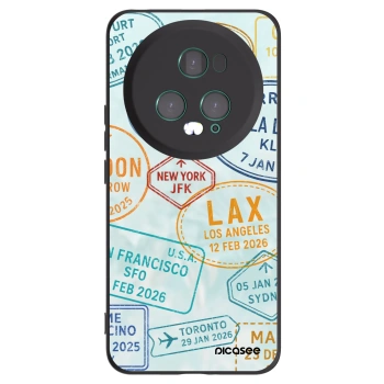 Picasee silikonowe czarne etui na Honor Magic5 Pro - PASSPORT EDITION