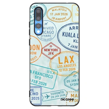 Picasee silikonowe czarne etui na Huawei P20 Pro - PASSPORT EDITION