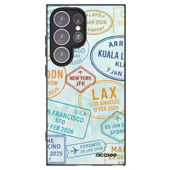 Picasee silikonowe czarne etui na Samsung Galaxy S24 Ultra S928B 5G - PASSPORT EDITION