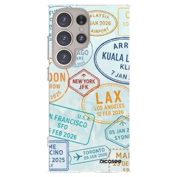 Picasee silikonowe przeźroczyste etui na Samsung Galaxy S24 Ultra S928B 5G - PASSPORT EDITION
